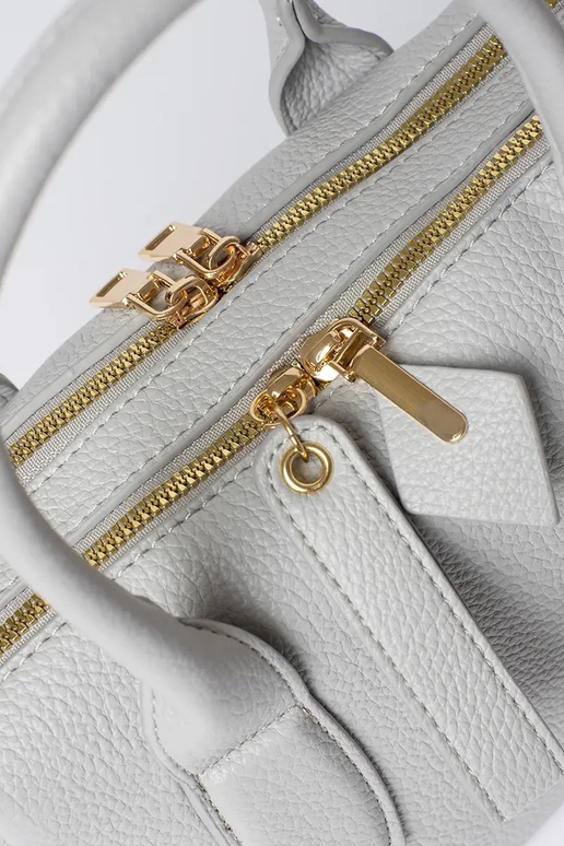 Bolso de mano gris para mujer