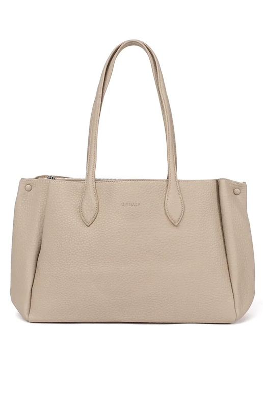 bolso shopper de eco cuero color marfil