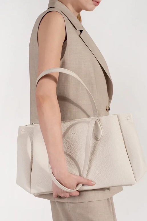 bolso shopper de eco cuero color menta