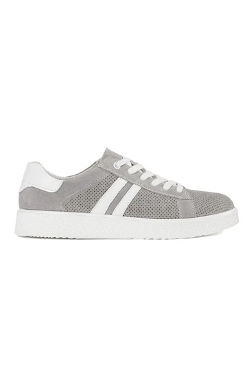 Zapatos grises de encaje de...