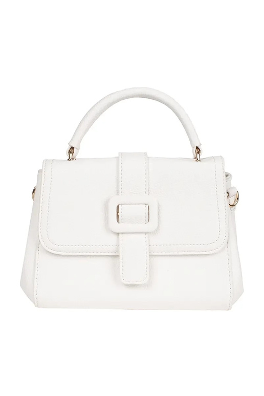 Bolso blanco pequeño con elementos...