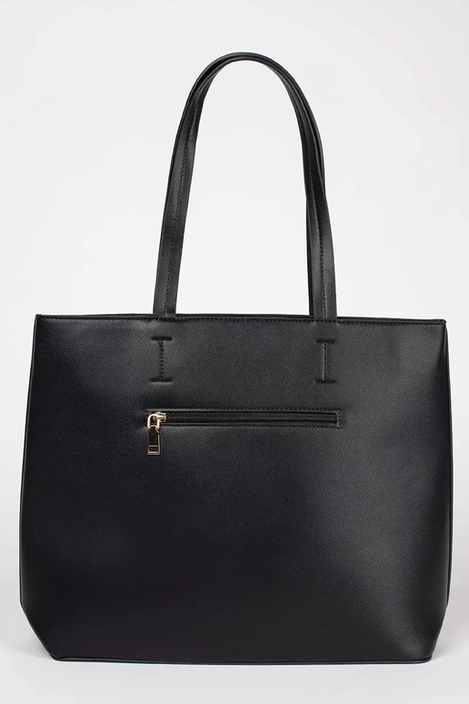Gran bolso shopper negro con tachuelas