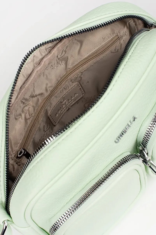 Pequeño bolso verde con compartimentos