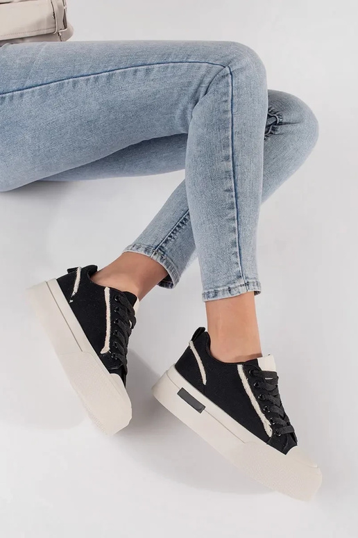 Zapatillas con plataforma en blanco y...