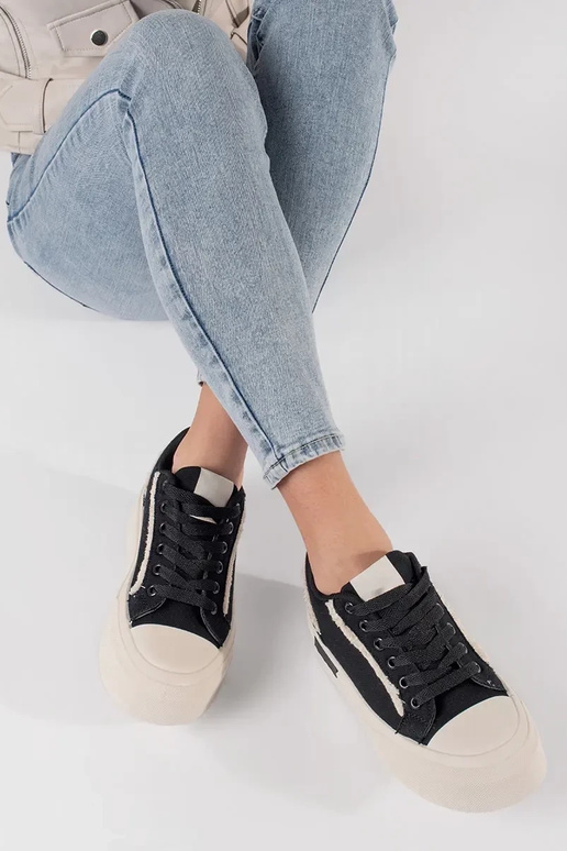 Zapatillas con plataforma en blanco y...