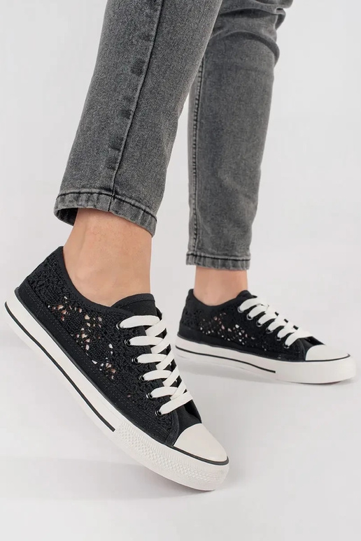 Zapatos negros de encaje Zapatos negros de encaje