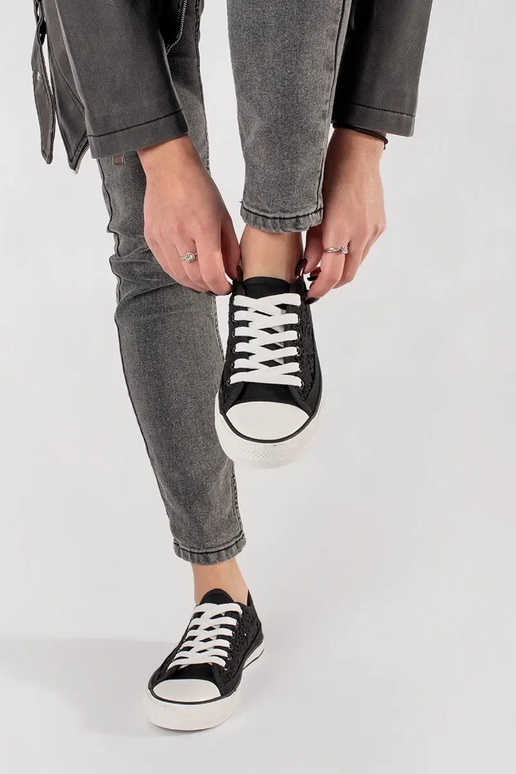 Zapatos negros de encaje Zapatos negros de encaje