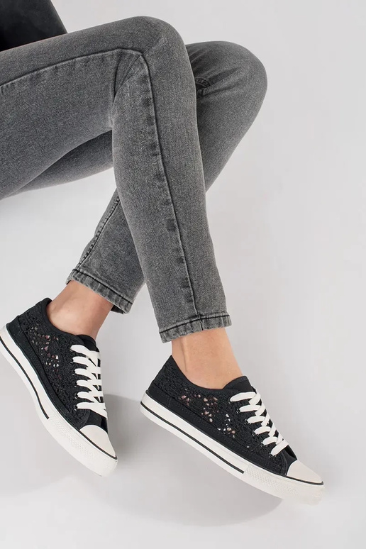 Zapatos negros de encaje Zapatos negros de encaje