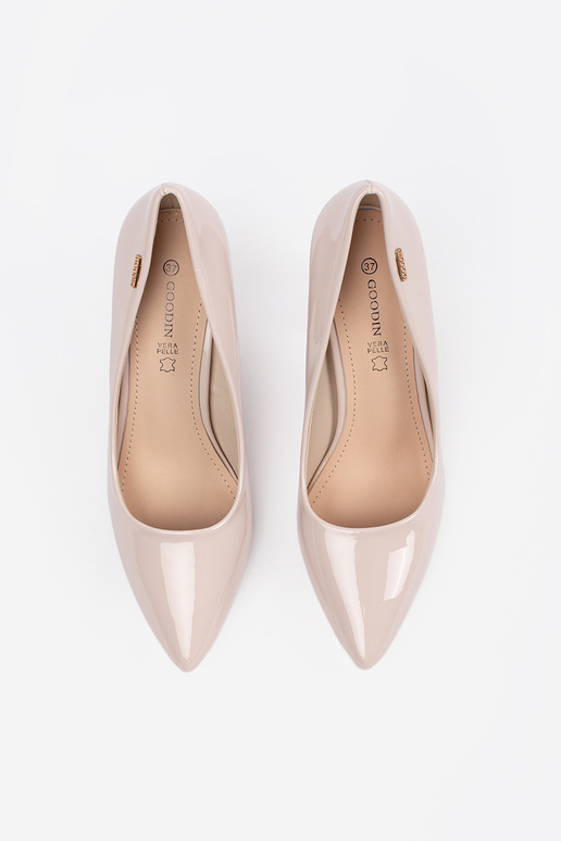 Tacones lustrados color arena Tacones lustrados color arena