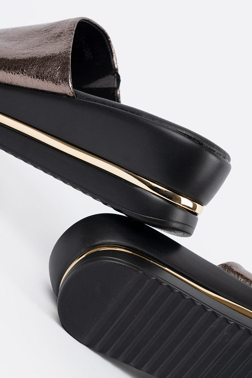 Zapatillas de diseño metálico con...