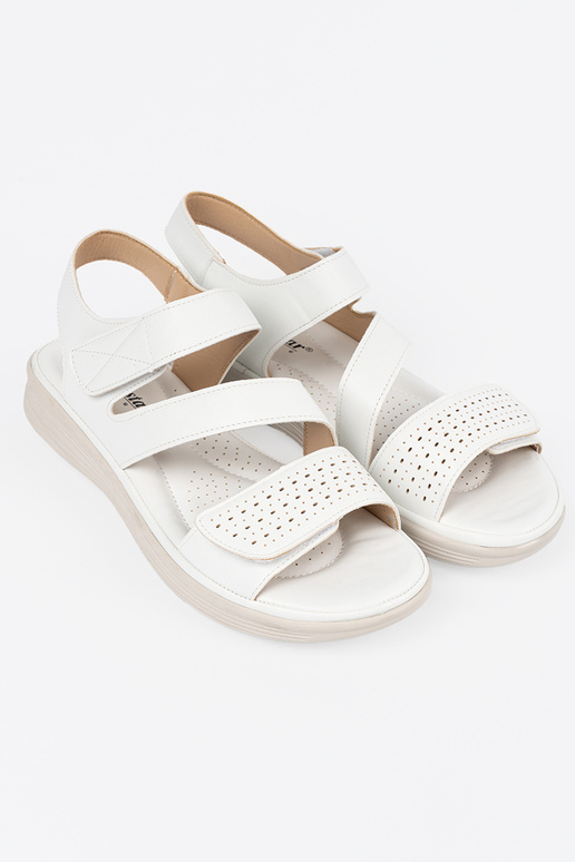 Sandalias de mujer con velcro blancas