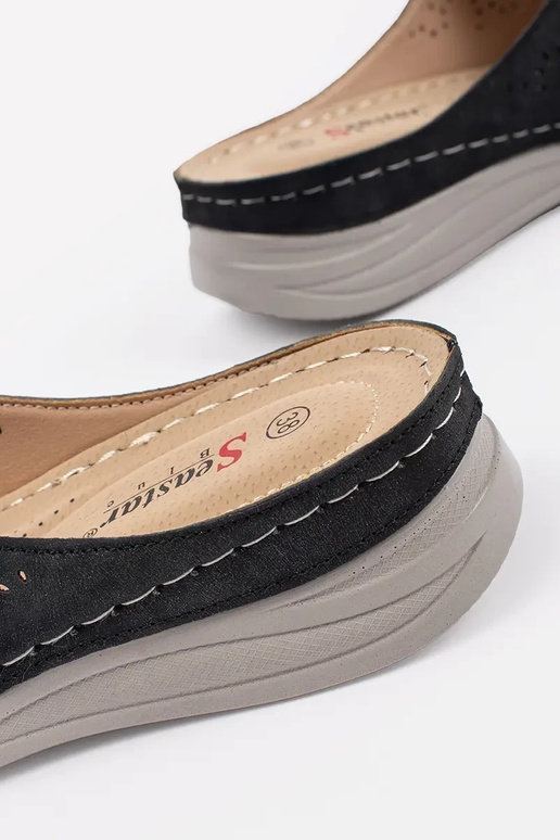 Pantuflas de mujer negras con suela...