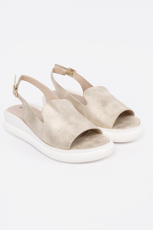 Sandalias cómodas de mujer color dorado