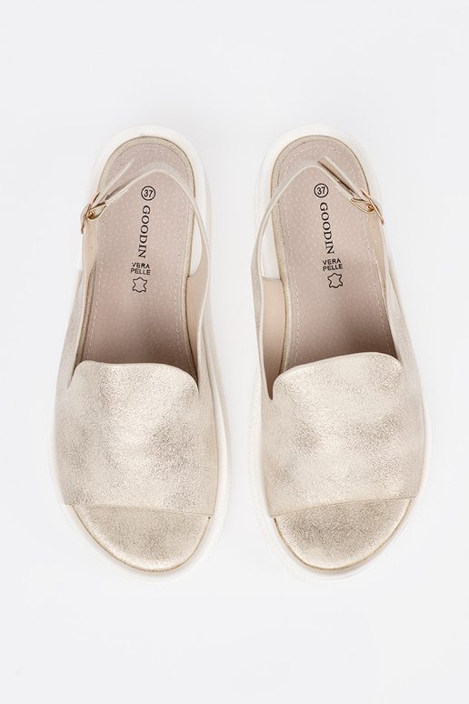 Sandalias cómodas de mujer color dorado