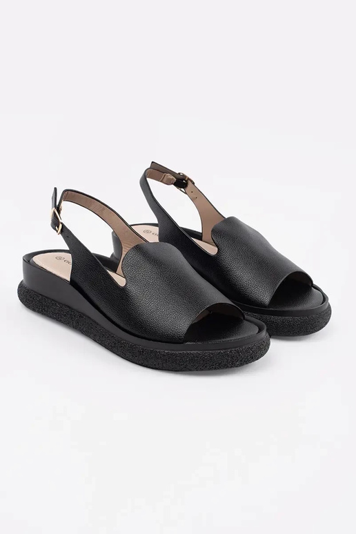 sandalias cómodas negras para mujer