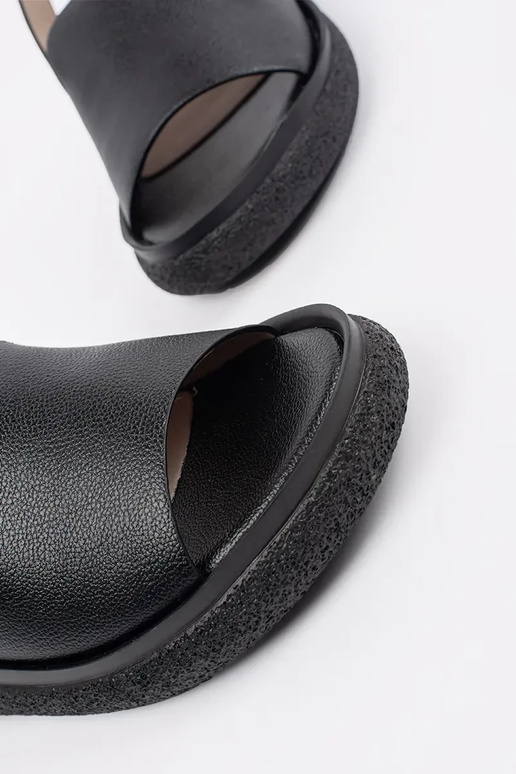 sandalias cómodas negras para mujer