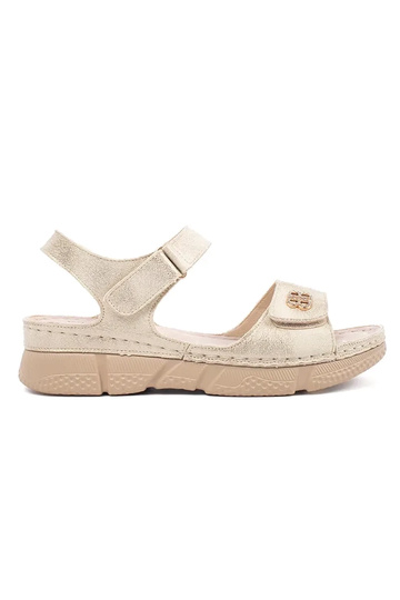 sandalias doradas para mujer