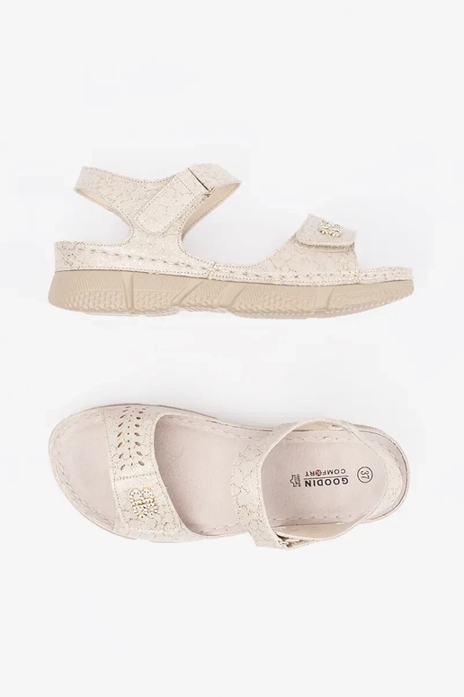 sandalias color marfil para mujer