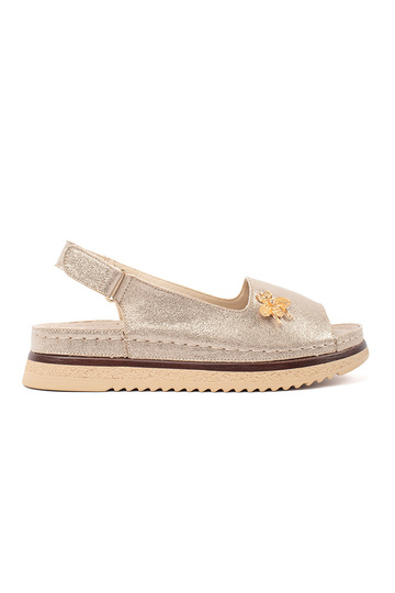 Sandalias color dorado con...