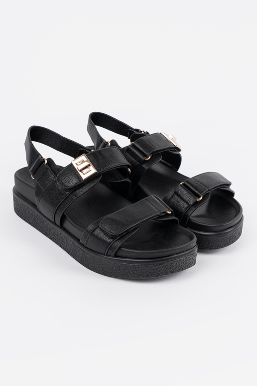 Sandalias elegantes negras con...