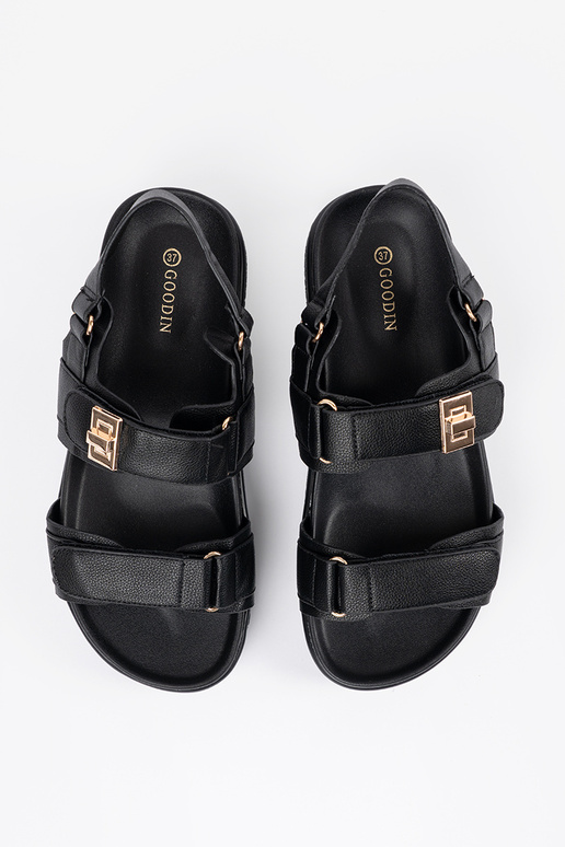 Sandalias elegantes negras con...