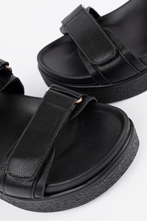 Sandalias elegantes negras con...
