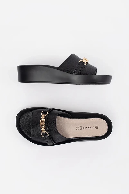 chanclas negras para mujer con cadena chanclas negras para mujer con cadena