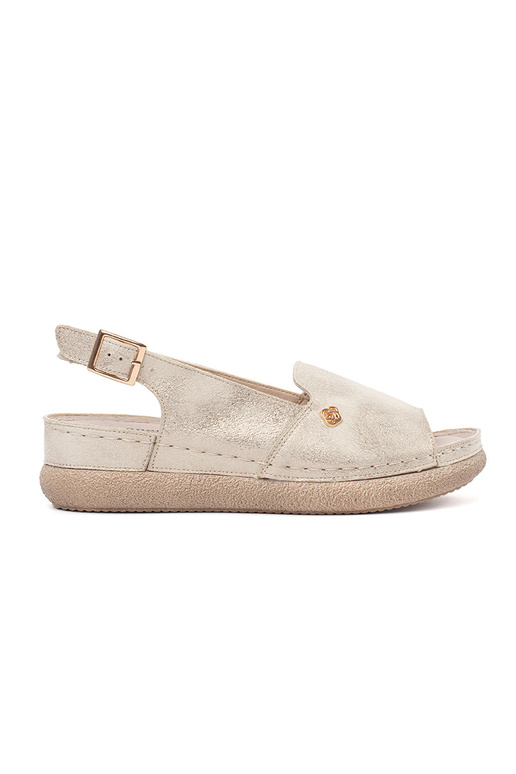 Sandalias color oro con plantilla de...