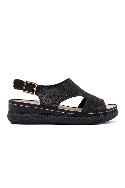Sandalias negras con plataforma clara Sandalias negras con plataforma clara