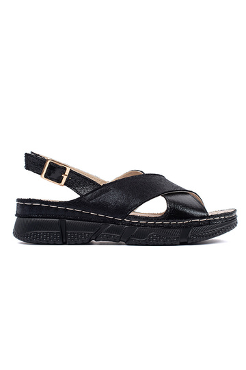 Sandalias planas negras