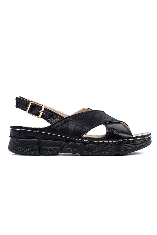 Sandalias planas negras