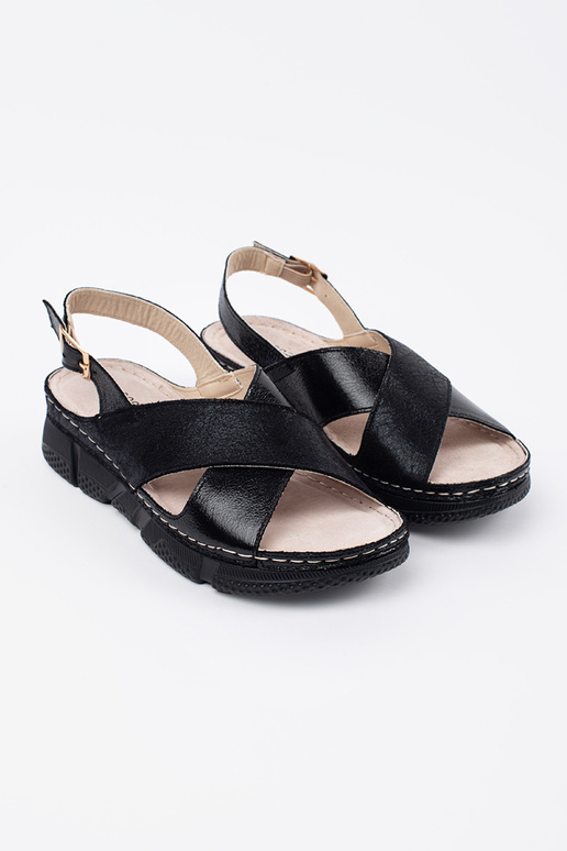 Sandalias planas negras