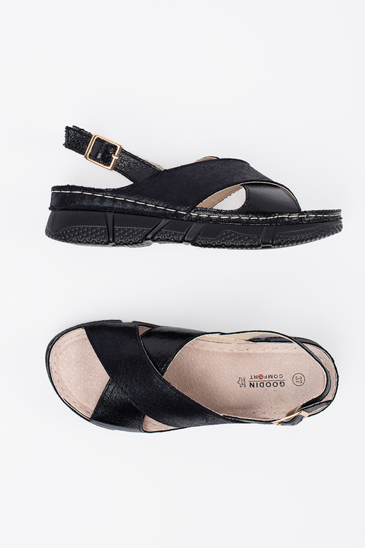 Sandalias planas negras