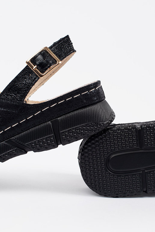 Sandalias planas negras