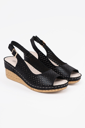 Sandalias negras de encaje 2