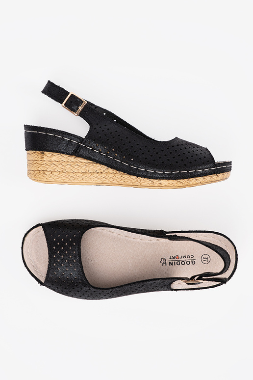 Sandalias negras de encaje Sandalias negras de encaje