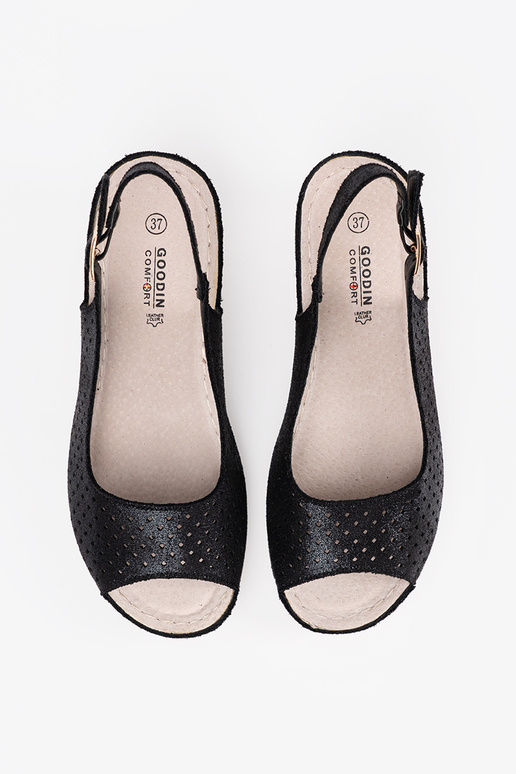 Sandalias negras de encaje Sandalias negras de encaje