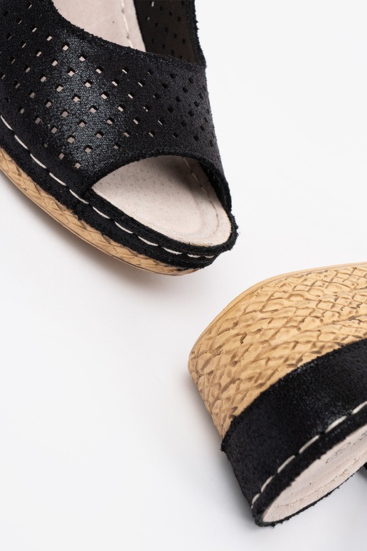 Sandalias negras de encaje Sandalias negras de encaje