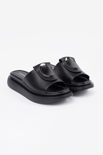 Chanclas negras cómodas con... 2