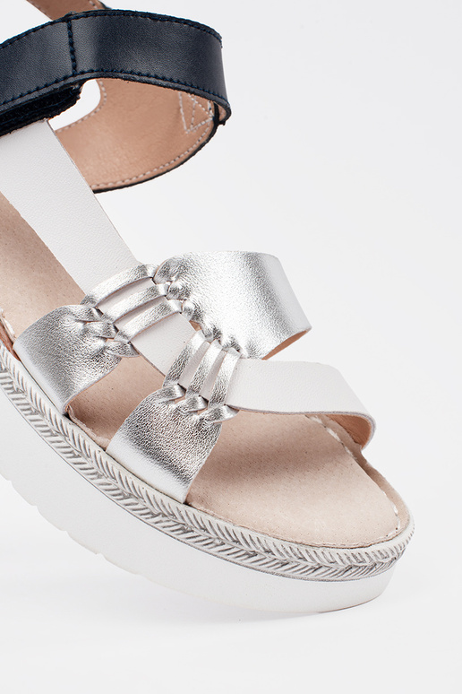 Sandalias con plataforma blanco-azul... Sandalias con plataforma blanco-azul...