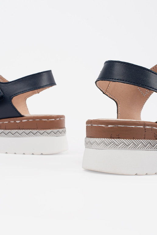Sandalias con plataforma blanco-azul... Sandalias con plataforma blanco-azul...
