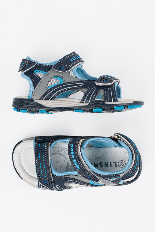 Sandalias para niños de color azul...