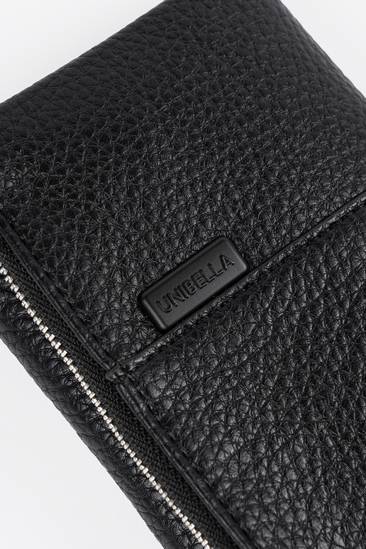 Cartera negra de mujer de piel...