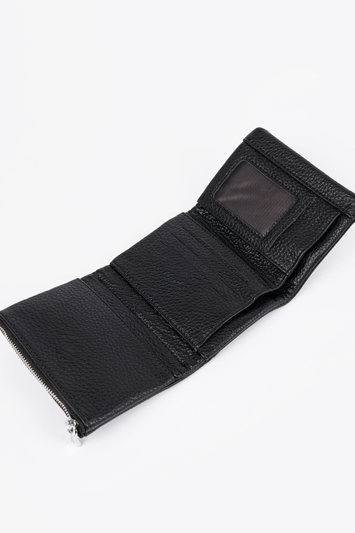 Cartera negra de mujer de piel...