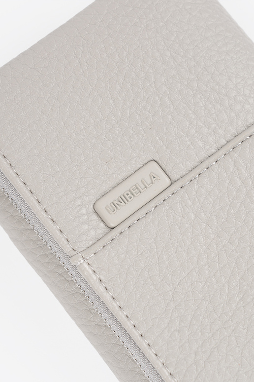 Cartera gris de mujer de piel...