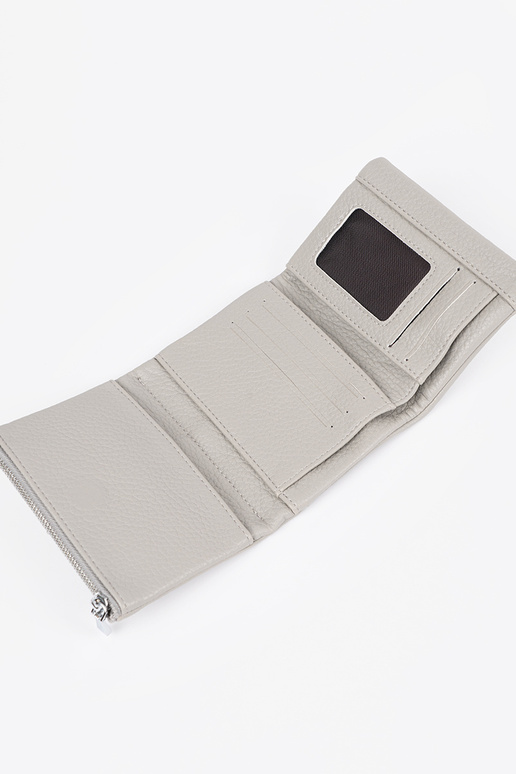 Cartera gris de mujer de piel...