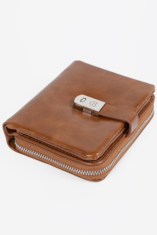 Monedero elegante de mujer color marrón Monedero elegante de mujer color marrón