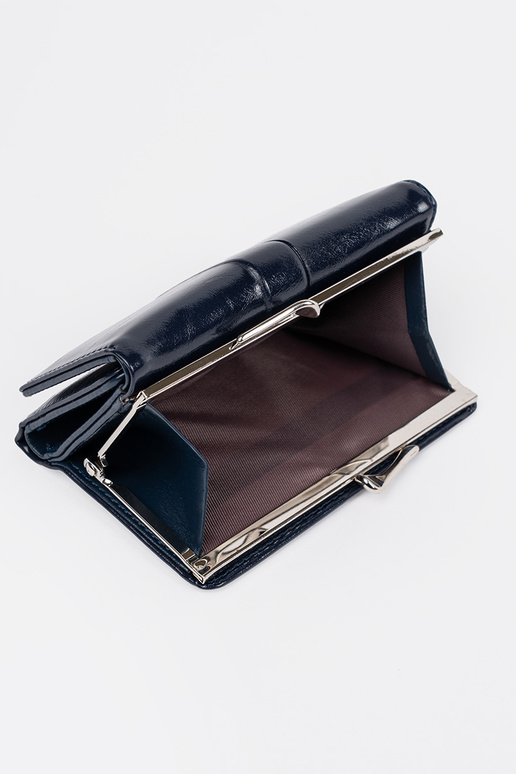 Cartera azul marino de mujer de piel...