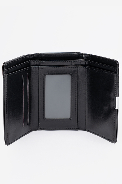 Cartera negra de mujer de piel sintética