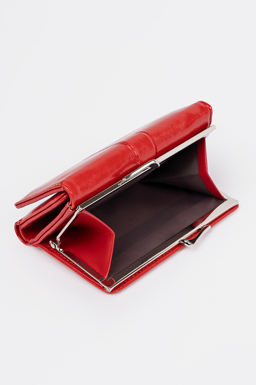 Cartera roja de mujer de piel sintética